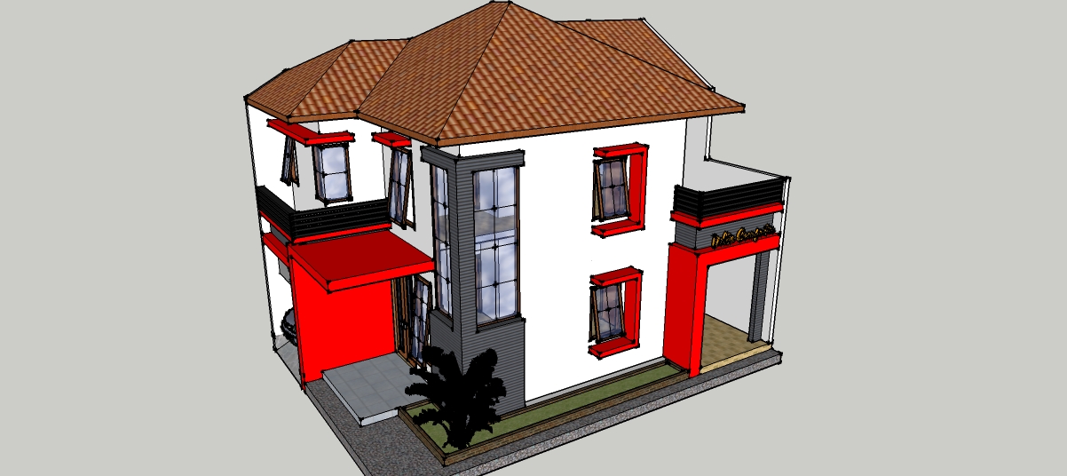 Desain Rumah Tinggal 2 Lantai  Rubiant.web.id